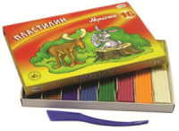 Пластилин 16цв 320гр. Мультики, со стеком, карт.упак.