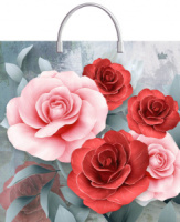 Пакет 35*36см (85мк) с пластиковой ручкой "Аромат роз" ПВД