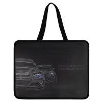 Папка А4 (340*250*95) с ручками, молния, пластик "Тачка"