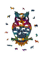 Пазлы деревянные 105 элемента 280*180мм  "Сова"