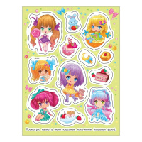 Альбом наклеек А5, 8 стр, Милашки аниме