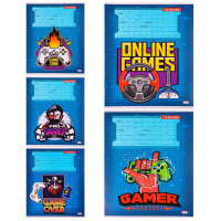 Тетрадь А5 12л кл. Проф-Пресс "Хардкорный геймер" 5 диз.в спайке*