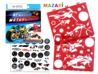 Альбом д/творчества СУПЕРБАЙКИ с наклейками и трафаретами, 36 стр.