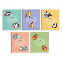 Тетрадь А5 12л кл. Феникс+ "Забавные зверята", выб.УФ-лак, белизна 100%