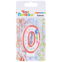 Свеча-цифра "0" Шары 7,6см.