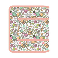 Папка для труда А4 1 отд. молн. вокруг  Школьные предметы, с откидн.планкой