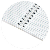 Блокнот А6  80л гребень "Однотонный блокнот" клетка