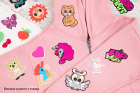 Термоаппликация заплатка 12*12см 2шт светло- синий