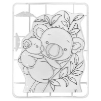 Краска по стеклу с трафаретом    "Коалы"