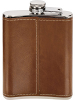 Фляжка  с аксессуарами "Мудрость" 240мл + рюмки, шахматы, деревянный футляр