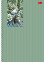 Тетрадь А4  80л кл. гребень Hatber "Прикосновение к природе" перф.на отрыв, цв.срез, мат.лам., 2диз.