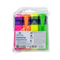 Набор текстовыделителей "Attomex" 4 цв., 1-5мм, плоск.корпус