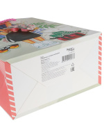 Пакет подар. бумажн. 18*24*8 см, 210гр/м2  Красная туфелька, 3Dэлем.