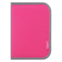 Пенал 1 отд. (190*130*27) молния, ткань "Розовый-серый"