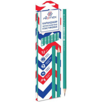 Карандаш Attomex HB, шестигр., корп. зелёный пластиковый