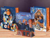 Пакет подар. бумажн. 18*23*10 см, 157гр/м2  Микс новогодний 1