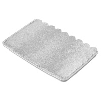 Чехол д/пласт.карт "Диско серебряный" 105*60мм, блинт.тиснение, 2 отд.