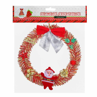 Венок 17см, мишура, фигурка Деда Мороза