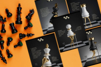 Тетрадь А5  96л кл. ПЗБМ "Шахматы" софт-тач, выб.УФ-лак, конгрев, белизна 100%