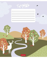 Тетрадь А5 24л кл. Hatber "Наивные пейзажи" белизна 100%