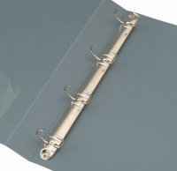 Папка 4 кольца на D-образных кольцах 40 мм 0,8 мм пластик А4 красная