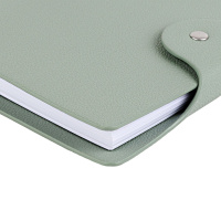 Ежедневник недат. А5 136л., кожзам, мягк.пер., гребень "Torino. Мятный моранди" кнопка