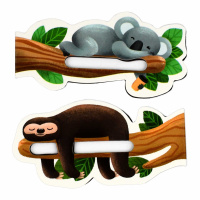 Набор закладок магнитных  2шт., "Ленивец и коала" 30*60мм