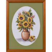 Набор  для вышивания крестиком 17*25см "Букет подсолнухов"