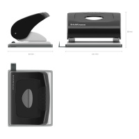 Дырокол EK Elegance 20 лист, металл, ассорти