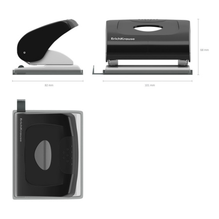 Дырокол EK Elegance 20 лист, металл, ассорти