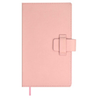 Ежедневник недат. А6+ 160л., кож.зам., тв.пер. "Краст пепельно-розовый" ляссе, хлястик