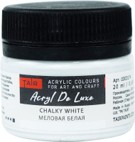 Краска акрил. "Акрил-Хобби" DeLux  20 мл, белая, МЕЛОВАЯ