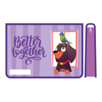 Папка д/труда А4 (325*230*100) 2отд. молния сверху, пластик "Друзья"