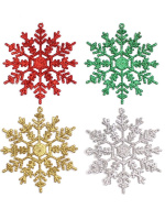Набор подвесных украшений "Ажурные снежинки"  10см, 4 шт