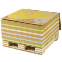 Бумага с липким краем (76*76мм) 400л, пастель+крафт "ПАЛЕТА"