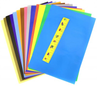 Бумага цв. А4 14цв. 14л. одност. мелов., пл. 65гр/м2  "Приключение в саду"