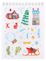 Стикербук А6, 8стр "Новый год"