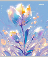 Тетрадь А5  96л кл. Проф-Пресс "Цветы под луной" глиттер