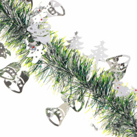 Мишура d=  6см, 2м, ПВХ, с декором Елки/Колокольчики, ассорти