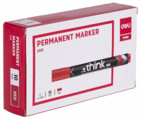 Маркер перманентный 1,5-5мм скошенный  красный