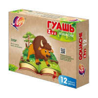 Гуашь 12цв 180мл Zoo, МИНИ