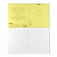 Тетрадь А5 12л лин. Erich Krause  пласт.обл. "Классика CoverPrо Neon", желтый