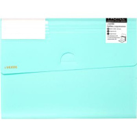 Папка  6 отд. на кнопке, Pastel бирюзовая