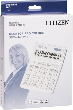 Калькулятор настольный проф. 12 разр. двойное питание, белый