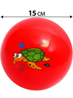 Мяч детский 15см "Подводный мир" ассорти НЕ НАДУТЫЙ