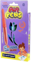 Фломастеры воздушные  5цв "Centropen Pastel " с трафаретом