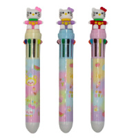 Ручка шар. многоцв. 10-ти цветная "Кошечка"