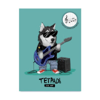 Тетрадь для нот А4 16л., вертик., скоба "Волчок"