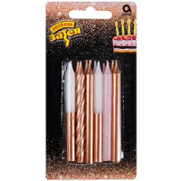 Свечи для торта "Микс" золото 8см 12шт