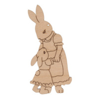 Заготовка деревянная ПАСХА Подвеска "Крольчиха мама"  4*9см